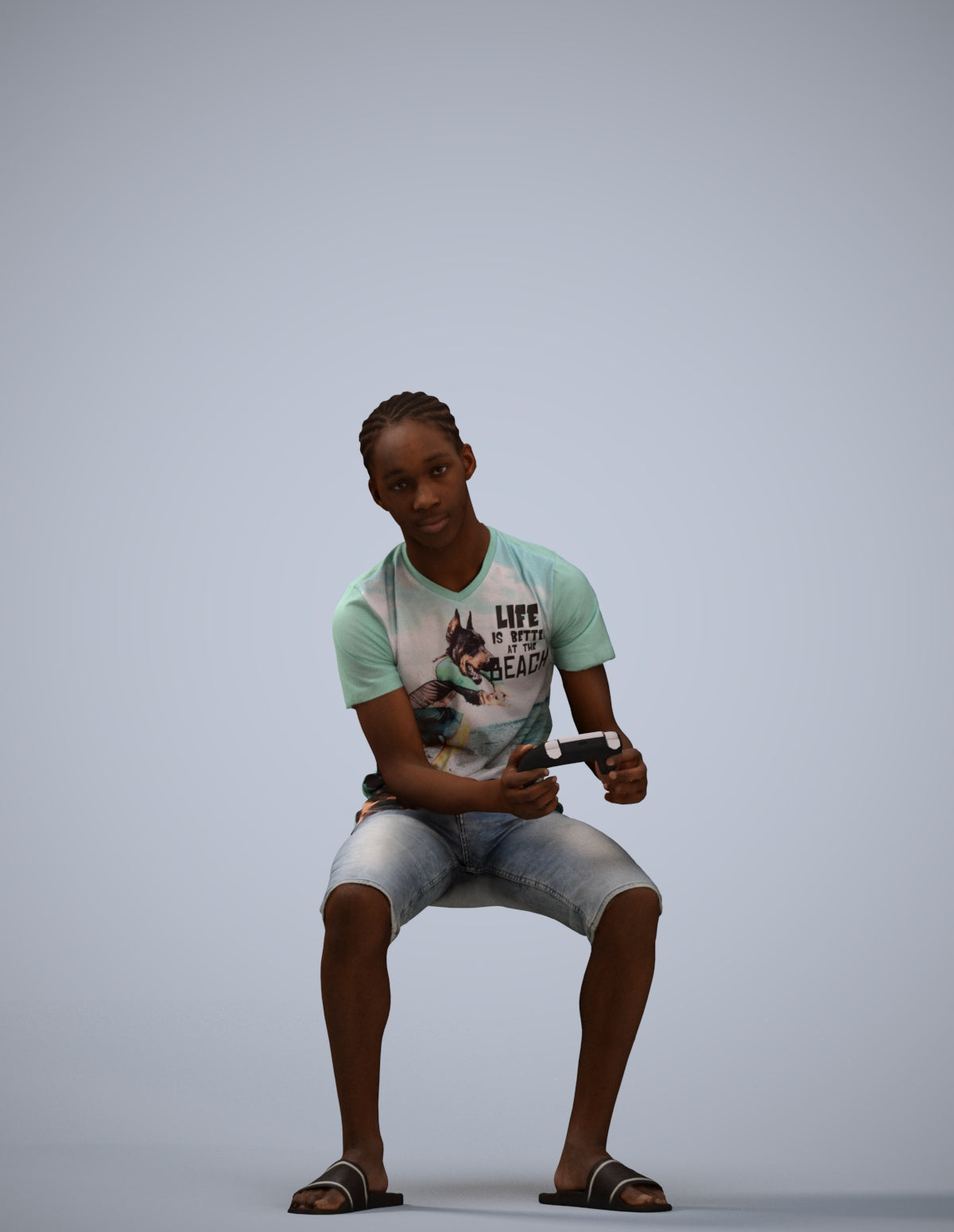 photogrammetry 3D boy casual kids, realistic human model archviz FBX
