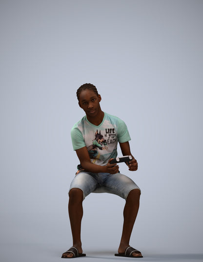 photogrammetry 3D boy casual kids, realistic human model archviz FBX