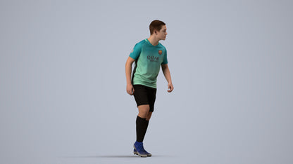 scanned 3D boy sport, photogrammetry people for Enscape and V-Ray, side view render