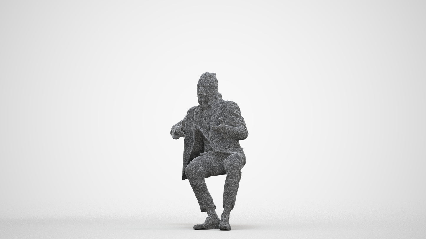 realistic 3D human man formal formalaffairs, archviz people FBX OBJ for Blender, three-quarter front view render
