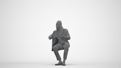 realistic 3D human man formal formalaffairs, archviz people FBX OBJ for Blender, three-quarter front view render