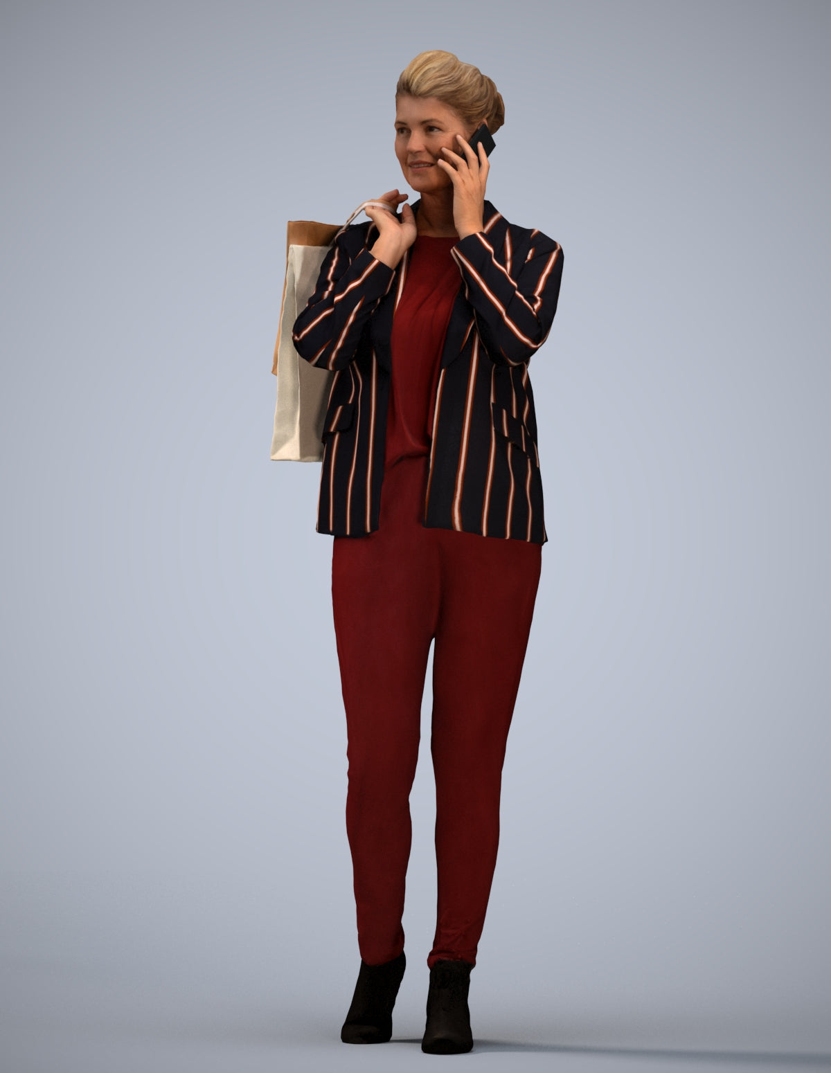 photogrammetry 3D woman business formalaffairs, realistic human model archviz FBX