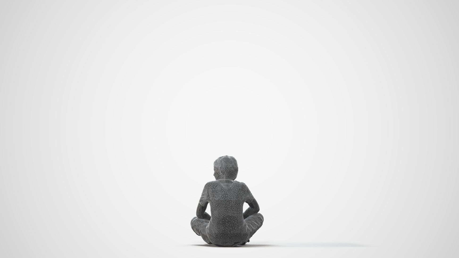 3D human model boy casual kids, photogrammetry scanned person for archviz, square thumbnail