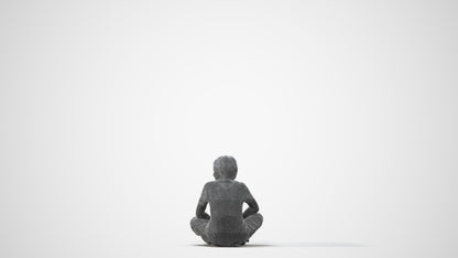 3D human model boy casual kids, photogrammetry scanned person for archviz, square thumbnail