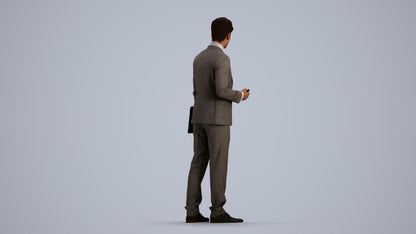 realistic 3D people man business, render-ready for V-Ray and Corona, FBX OBJ, front view render