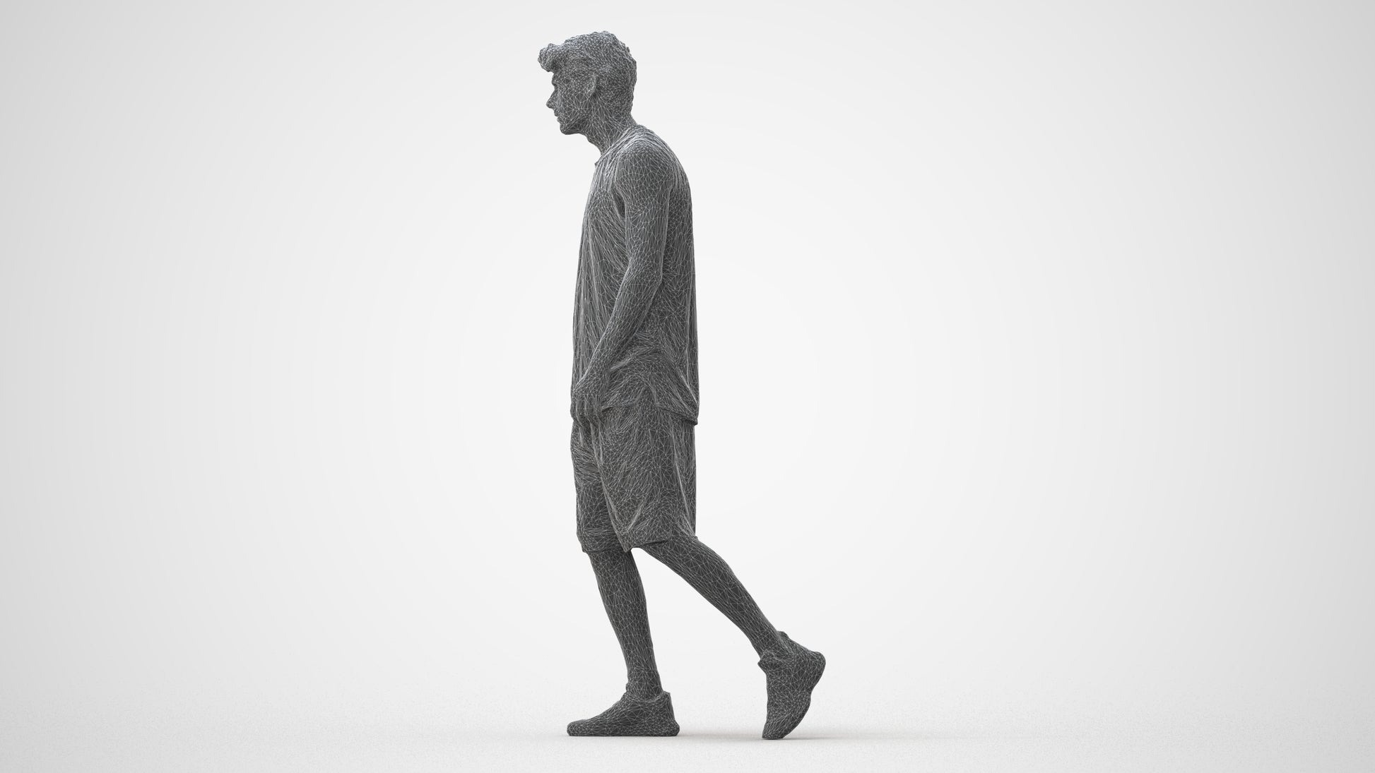 3D scanned man sport, photorealistic archviz people for Enscape and SketchUp, square thumbnail