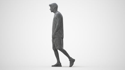 3D scanned man sport, photorealistic archviz people for Enscape and SketchUp, square thumbnail