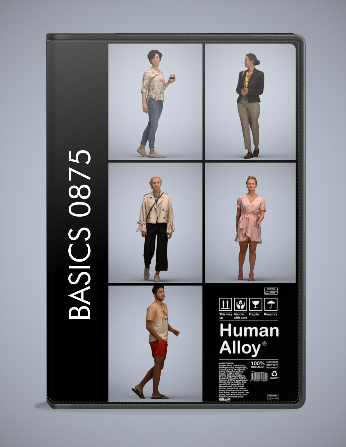 5 3D scanned people walking, photorealistic archviz pack for Enscape and SketchUp