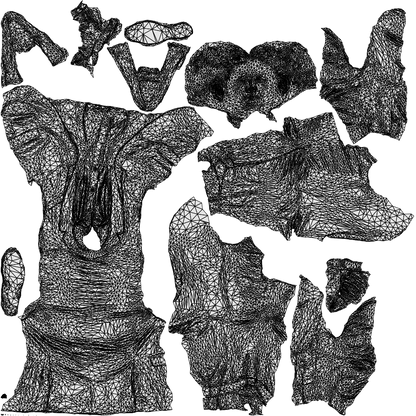 photogrammetry 3D man business, realistic human model archviz FBX, wireframe top-down view