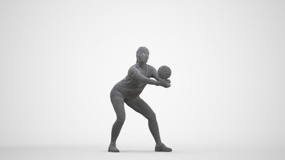 3D scanned woman sport, photorealistic archviz people for Enscape and SketchUp, three-quarter front view render