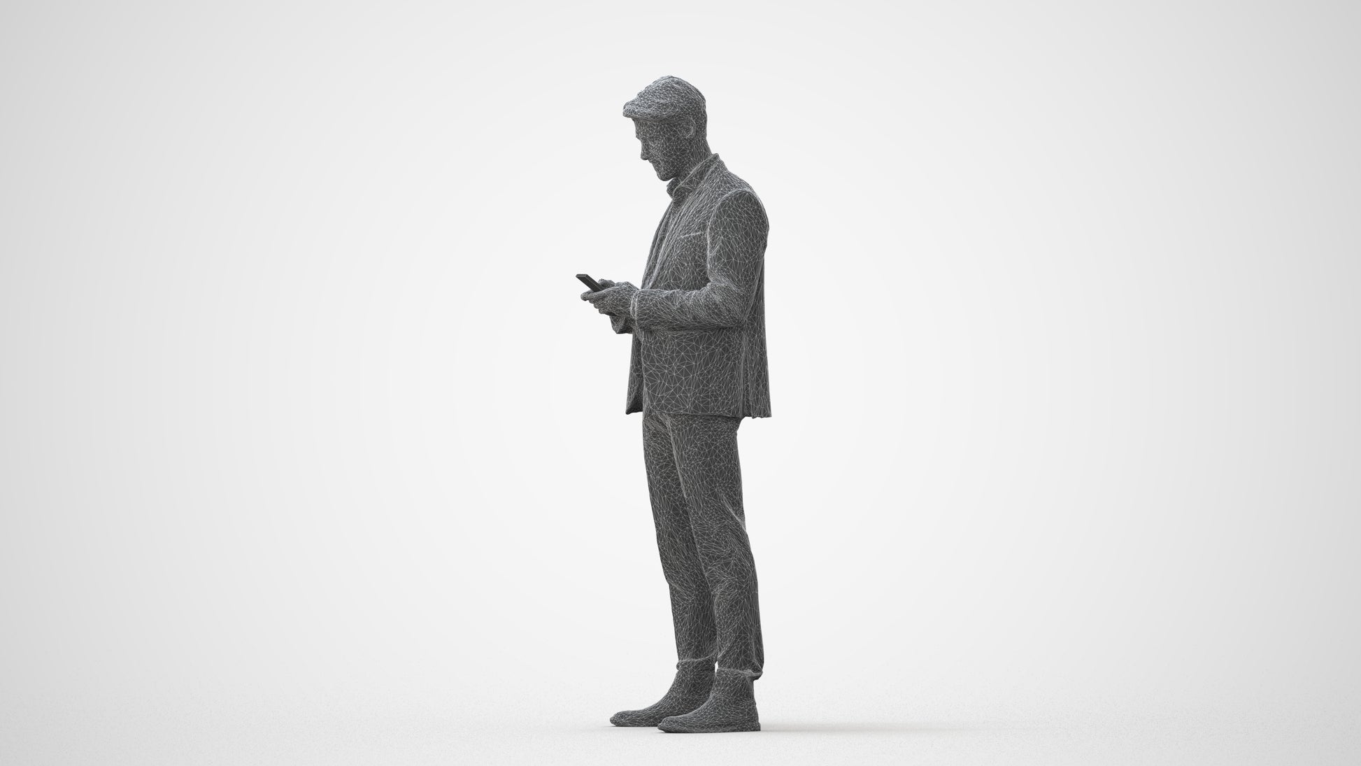 3D people model man business, scanned human for 3ds Max rendering, square thumbnail