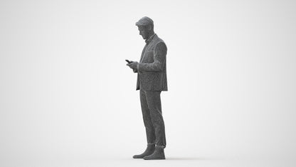 3D people model man business, scanned human for 3ds Max rendering, square thumbnail