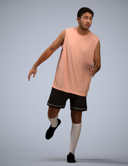 realistic 3D people man sport, render-ready for V-Ray and Corona, FBX OBJ