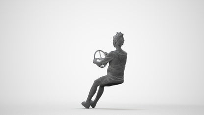 3D scanned boy driving casual, photorealistic archviz people for Enscape and SketchUp, square thumbnail