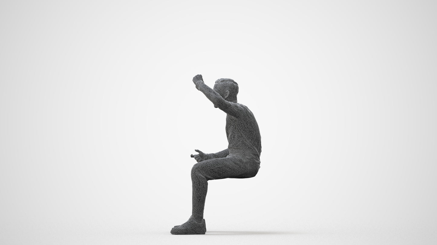 scanned 3D boy casual kids, photogrammetry people for Enscape and V-Ray, square thumbnail