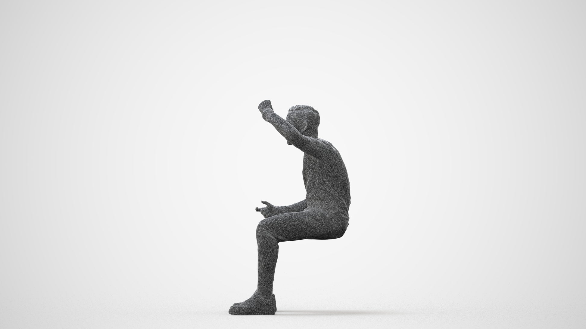 scanned 3D boy casual kids, photogrammetry people for Enscape and V-Ray, square thumbnail