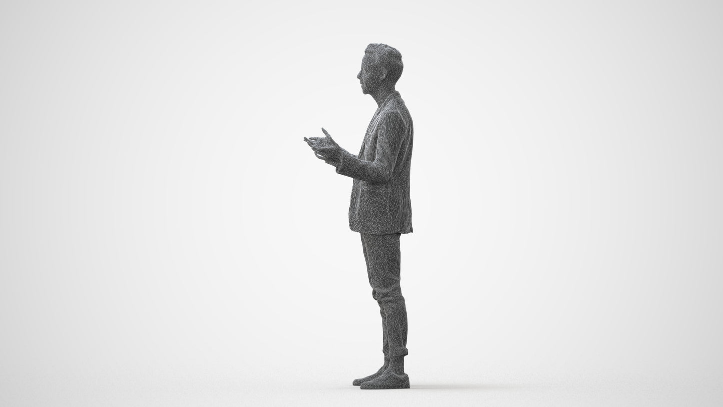 realistic 3D people man business, render-ready for V-Ray and Corona, FBX OBJ, square thumbnail