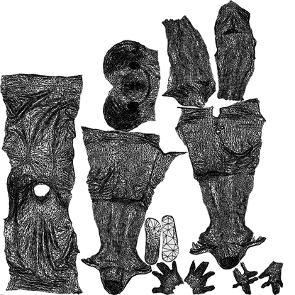 realistic 3D people boy casual kids, render-ready for V-Ray and Corona, FBX OBJ, wireframe top-down view