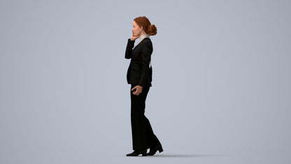 scanned 3D woman business, photogrammetry people for Enscape and V-Ray, three-quarter view render