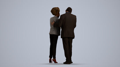 3D people model woman business, scanned human for 3ds Max rendering, front view render