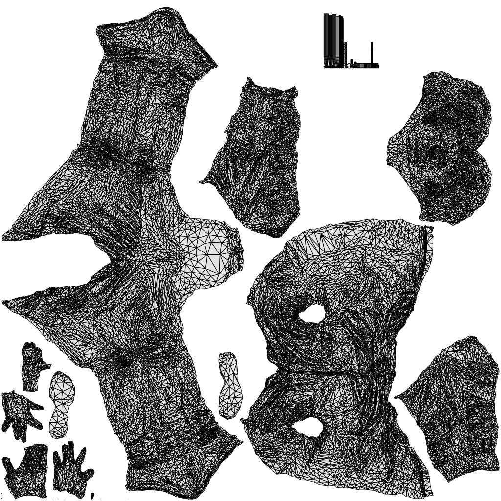 3D people model man casual sitting, scanned human for 3ds Max rendering, wireframe top-down view