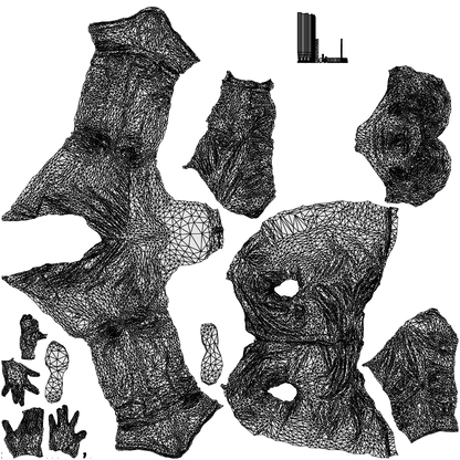 3D people model man casual sitting, scanned human for 3ds Max rendering, wireframe top-down view