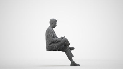 photogrammetry 3D man casual mix, realistic human model archviz FBX, wireframe front view