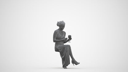 3D people model woman formal formalaffairs, scanned human for 3ds Max rendering, three-quarter front view render