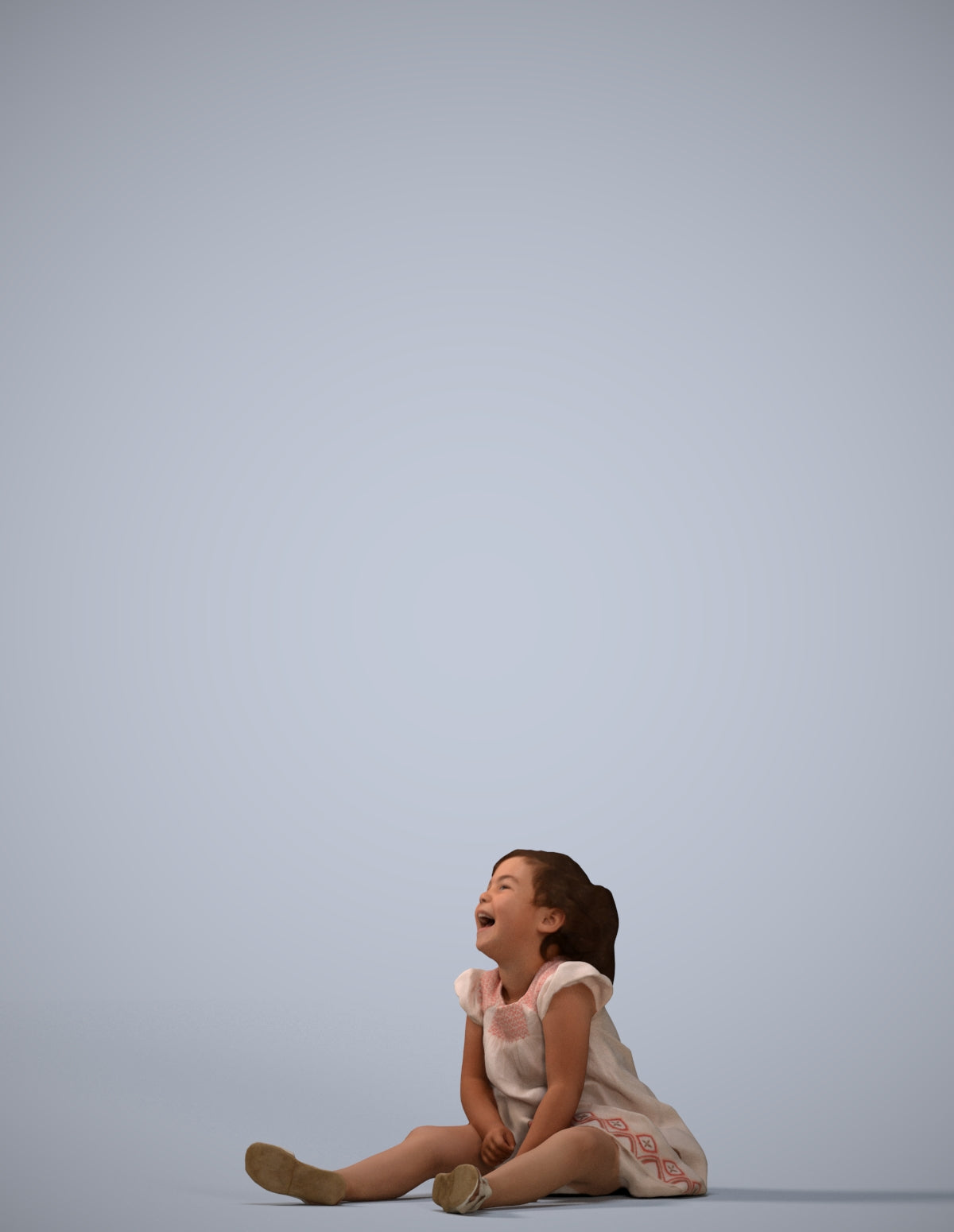 photogrammetry 3D girl casual kids, realistic human model archviz FBX