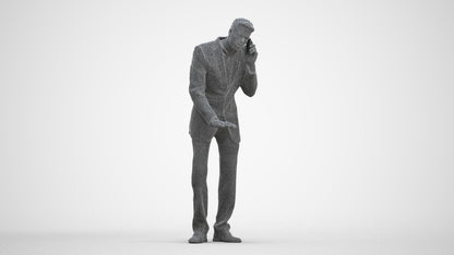 3D scanned man business, photorealistic archviz people for Enscape and SketchUp, three-quarter front view render