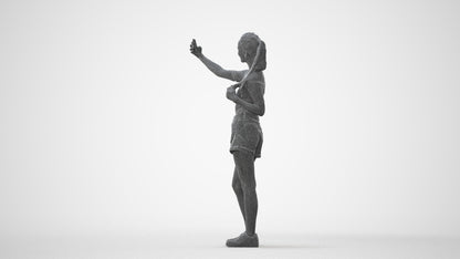photogrammetry 3D woman casual standing, realistic human model archviz FBX, square thumbnail