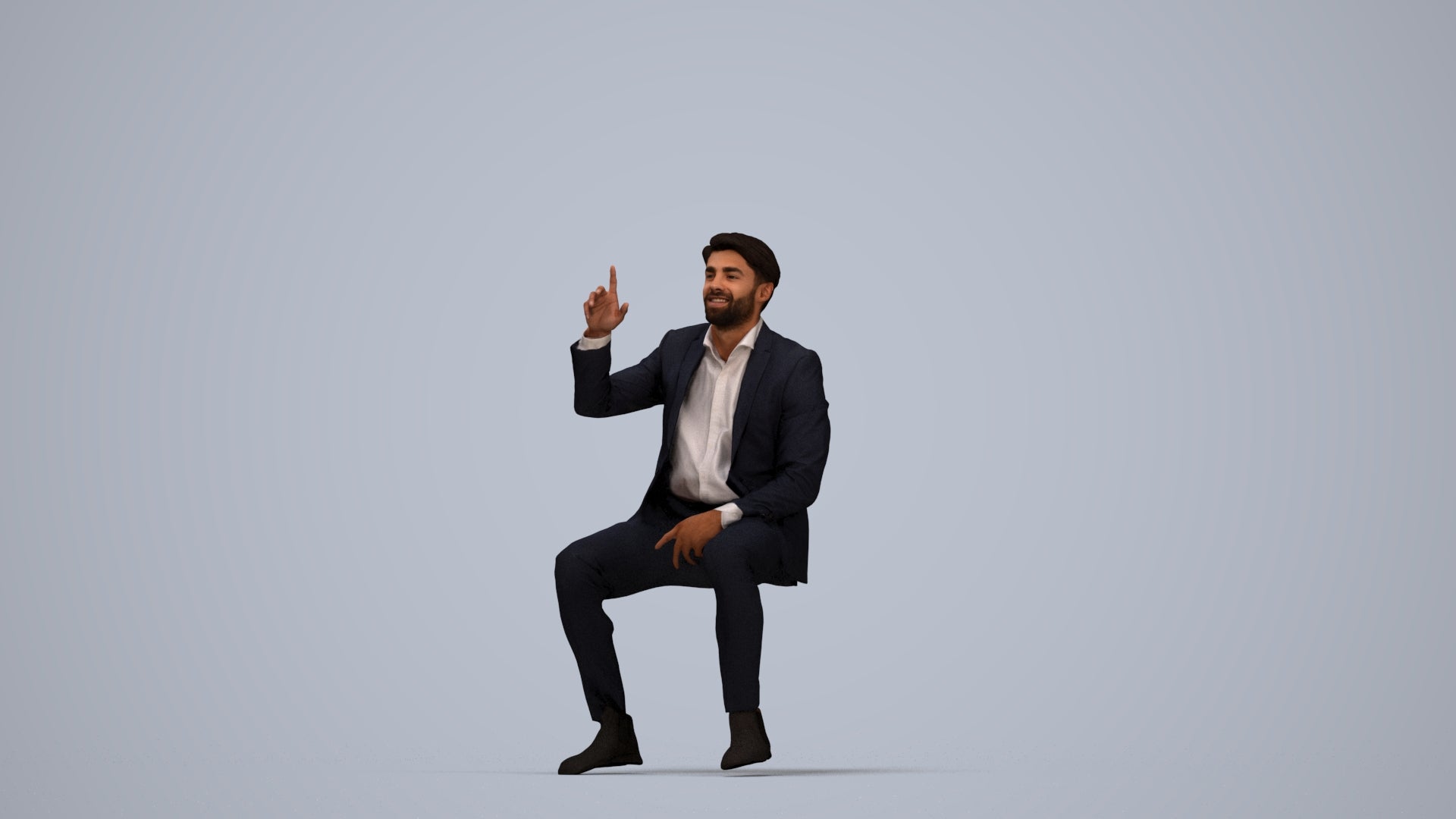 photogrammetry 3D man business, realistic human model archviz FBX, top-down view render