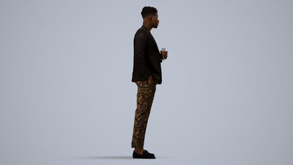 realistic 3D people man formal formalaffairs, render-ready for V-Ray and Corona, FBX OBJ, side view render