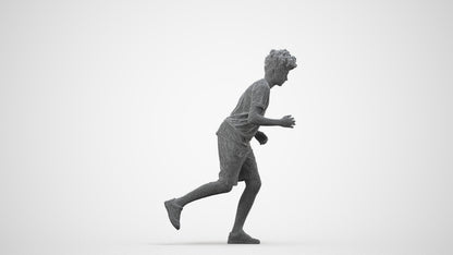 realistic 3D people boy casual kids, render-ready for V-Ray and Corona, FBX OBJ, wireframe side view