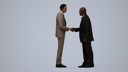 scanned 3D man business, photogrammetry people for Enscape and V-Ray, top-down view render
