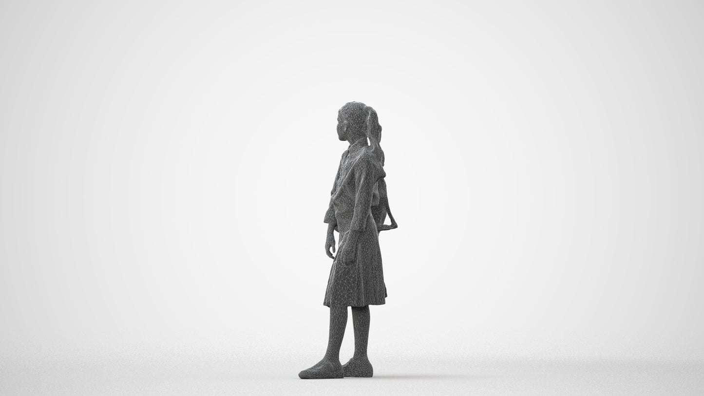 3D scanned woman kids, photorealistic archviz people for Enscape and SketchUp, square thumbnail