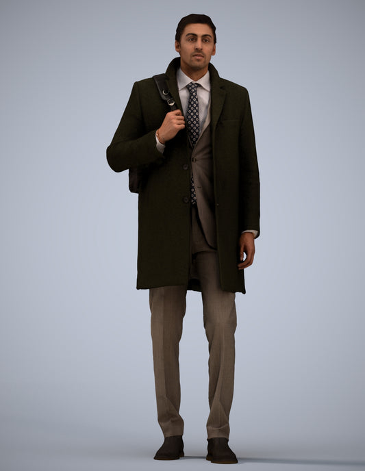 photogrammetry 3D man business, realistic human model archviz FBX