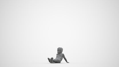 photogrammetry 3D boy casual kids, realistic human model archviz FBX, wireframe back view