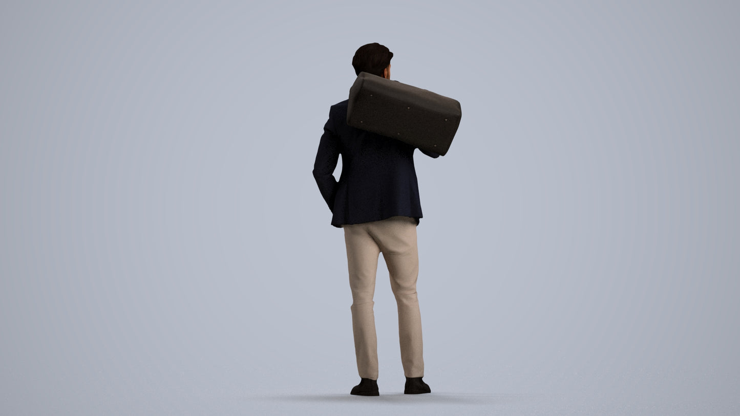 realistic 3D people man business, render-ready for V-Ray and Corona, FBX OBJ, front view render