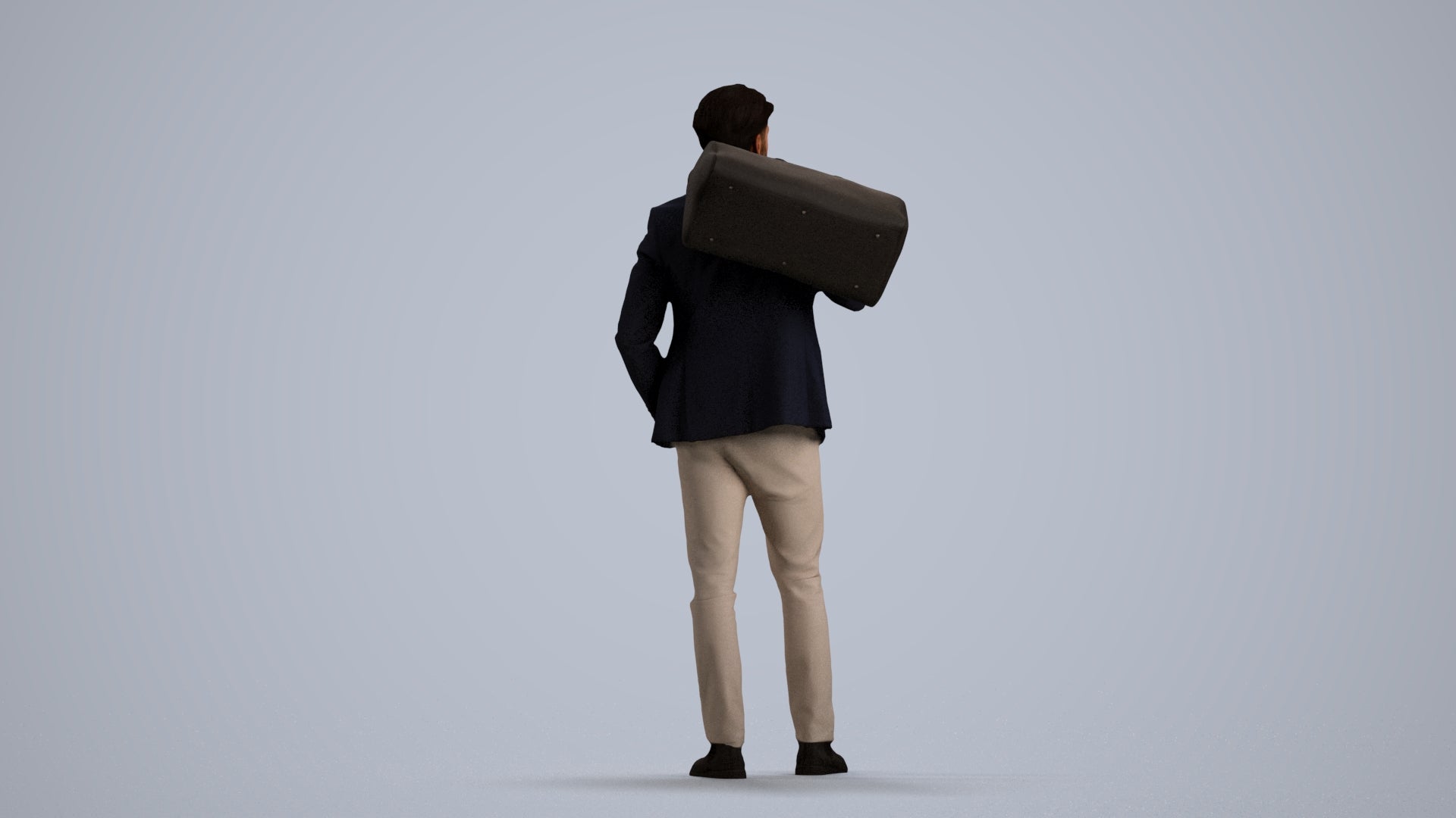 realistic 3D people man business, render-ready for V-Ray and Corona, FBX OBJ, front view render