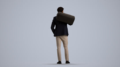 realistic 3D people man business, render-ready for V-Ray and Corona, FBX OBJ, front view render