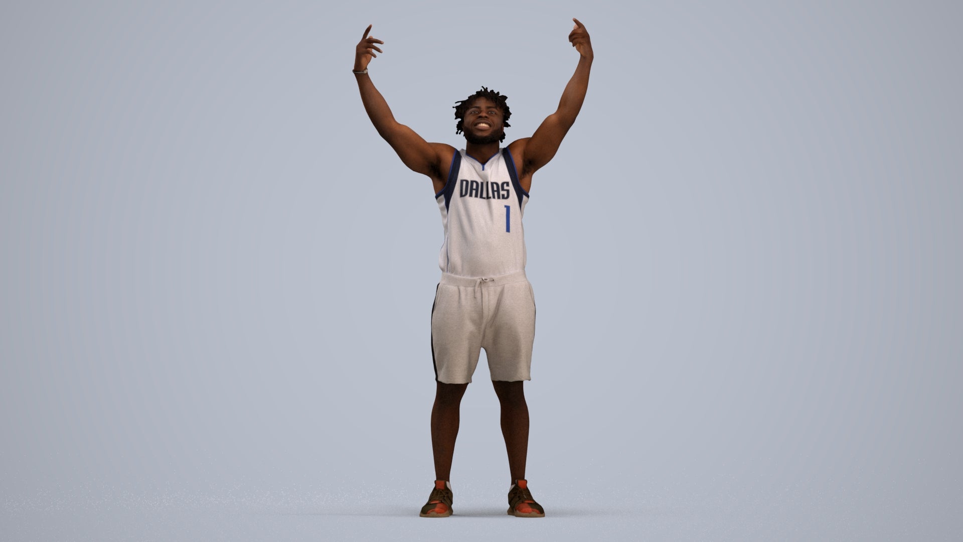 scanned 3D man sport, photogrammetry people for Enscape and V-Ray, standing pose render