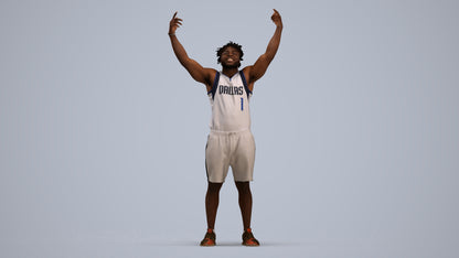 scanned 3D man sport, photogrammetry people for Enscape and V-Ray, standing pose render