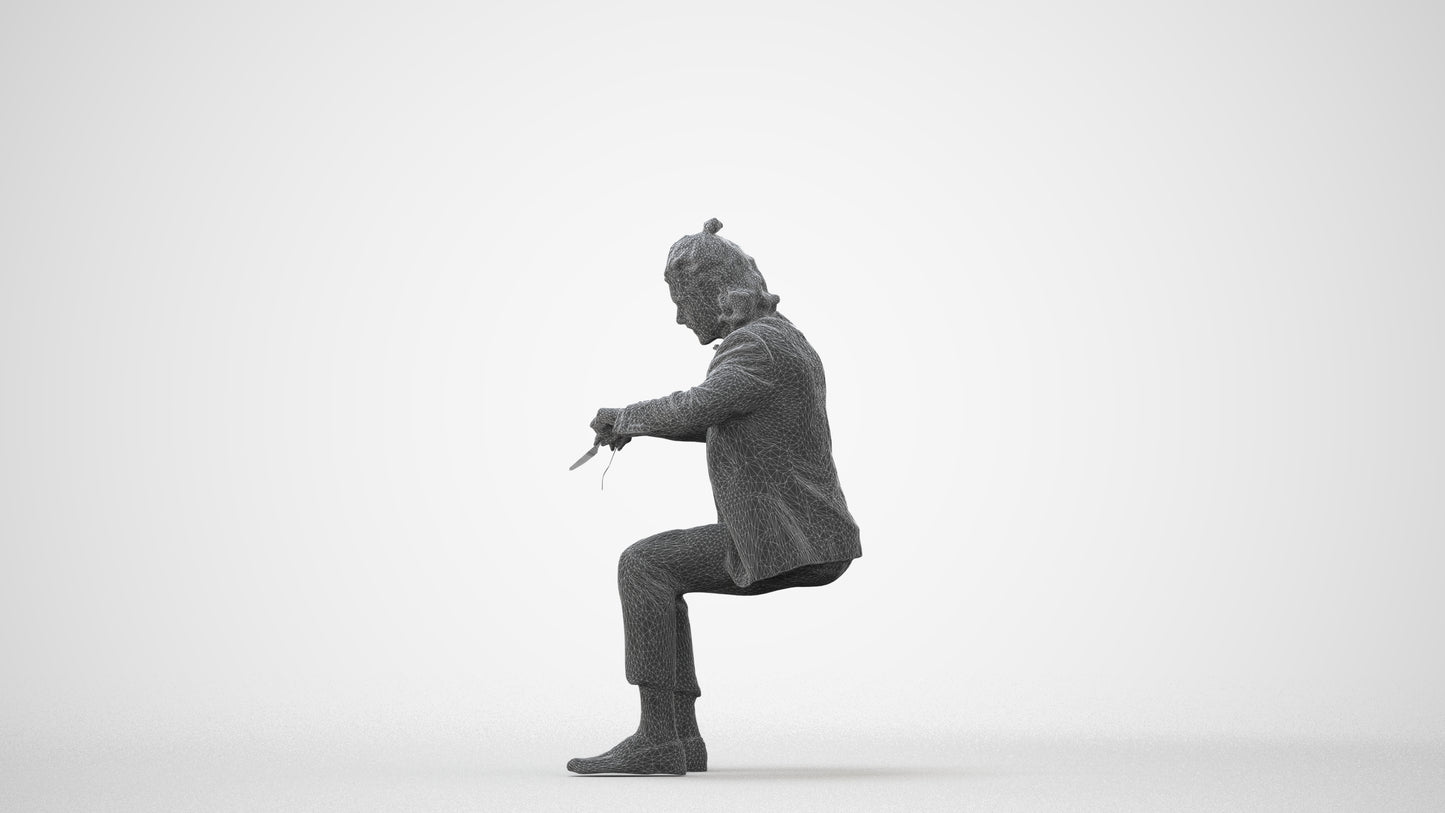 3D scanned man formalaffairs casual, photorealistic archviz people for Enscape and SketchUp, square thumbnail