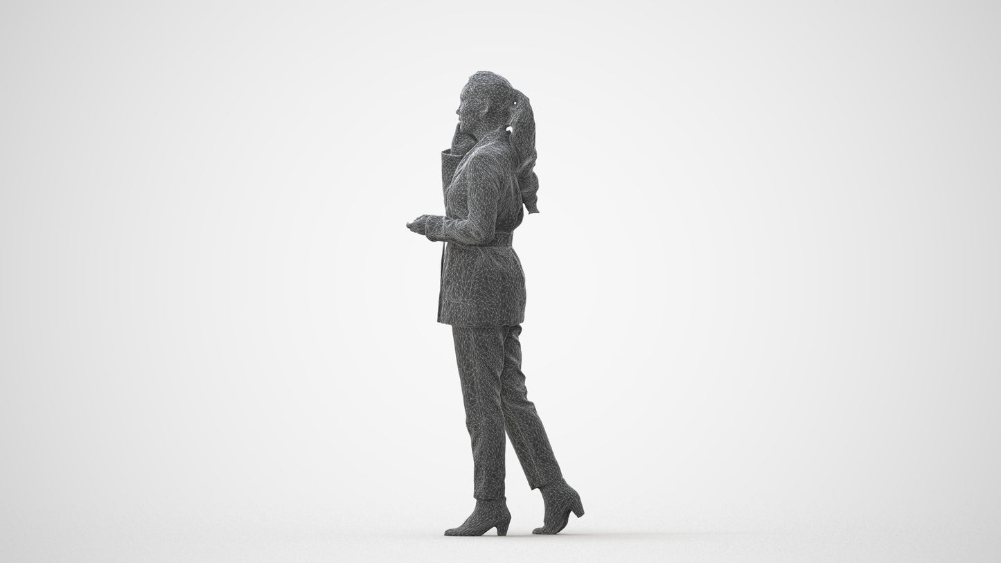 3D scanned woman business, photorealistic archviz people for Enscape and SketchUp, square thumbnail