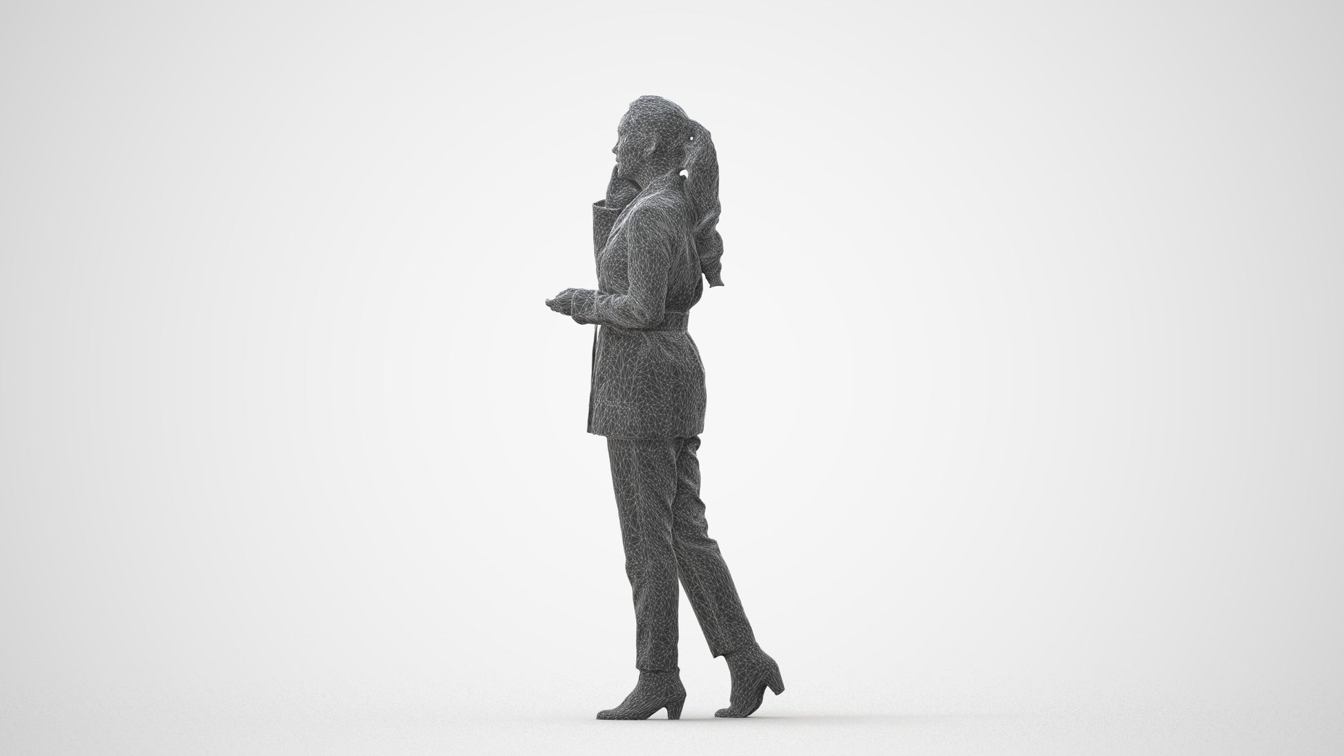3D scanned woman business, photorealistic archviz people for Enscape and SketchUp, square thumbnail