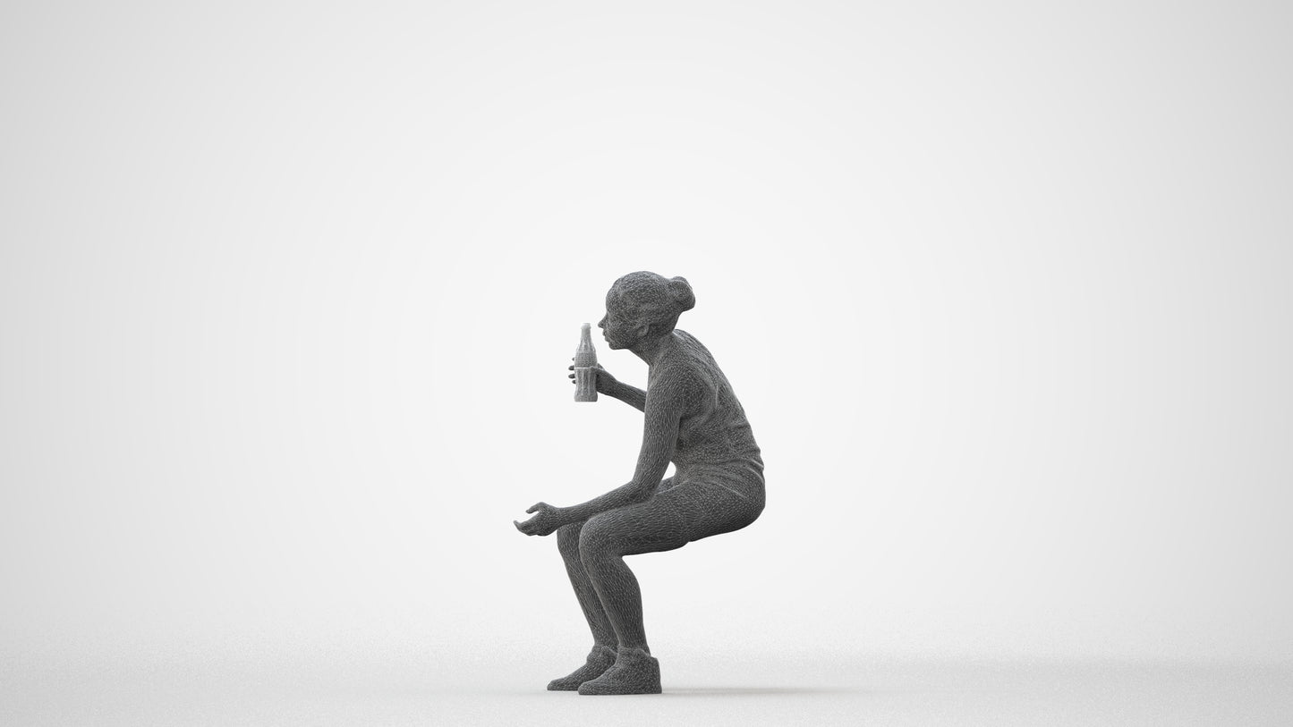 photogrammetry 3D woman sport, realistic human model archviz FBX, square thumbnail