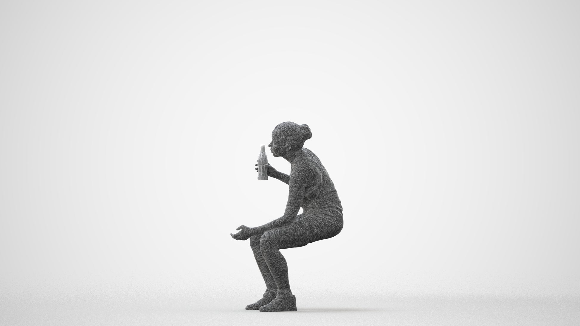 photogrammetry 3D woman sport, realistic human model archviz FBX, square thumbnail