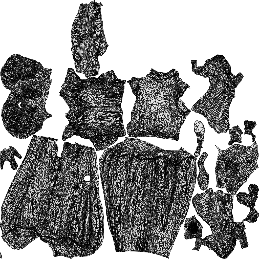 realistic 3D woman casual standing, scanned archviz people for Blender and 3ds Max, wireframe top-down view