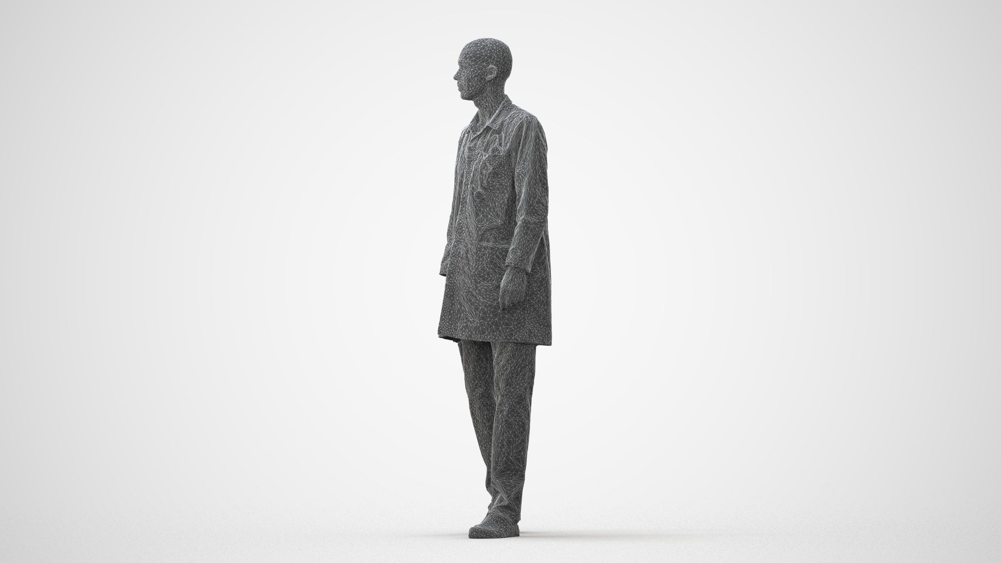 realistic 3D man medical, scanned archviz people for Blender and 3ds Max, square thumbnail